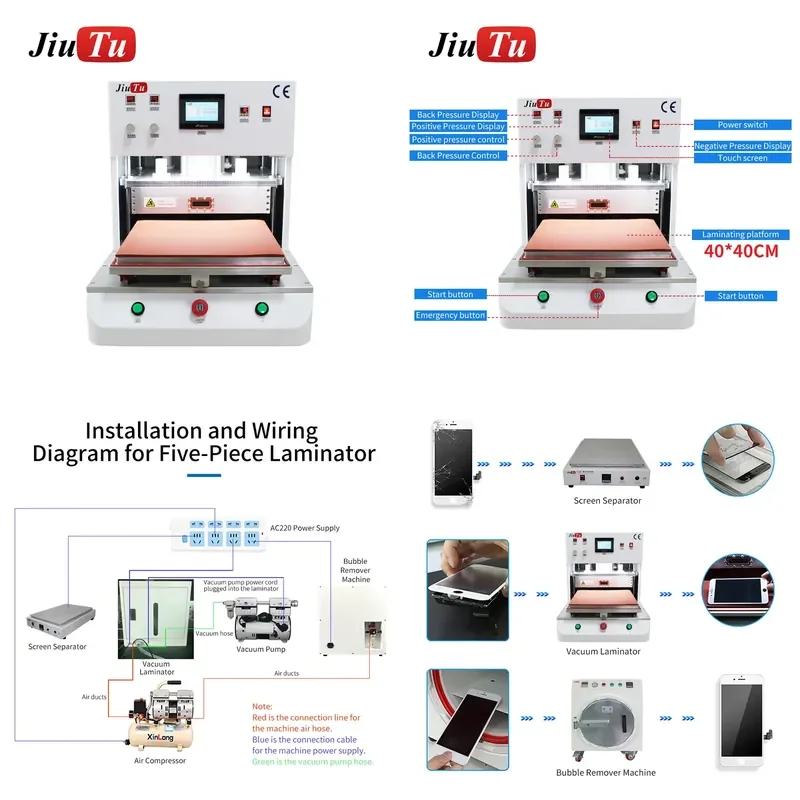 for G+G Optical Laminating Machine OCA SCA Laminator TFT LCD Glass Vacuum LCD Laminating Machine