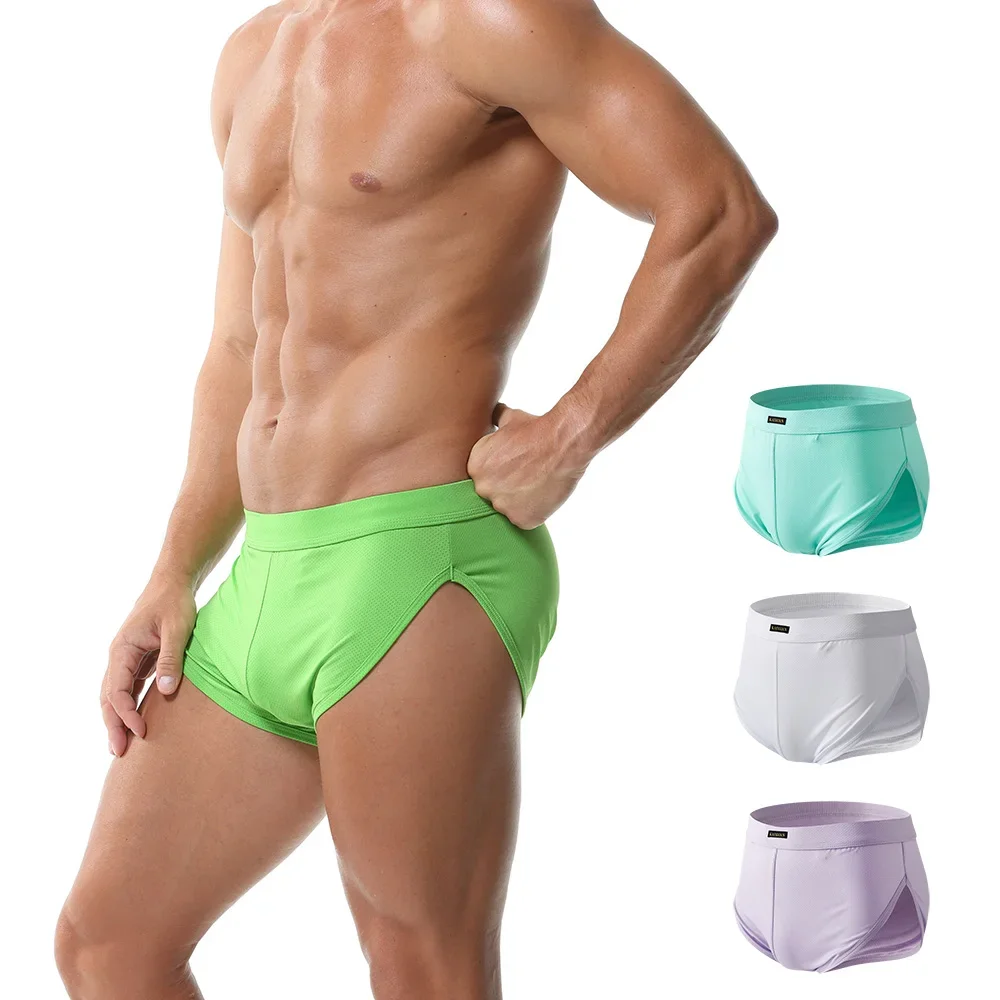 Sommer-Aro-Hosen-Set mit abnehmbarer, kühlender Netzbeutel, elastische Taillen-Boxershorts, 3 Stück/2 Stück/1 Stück verfügbare Optionen