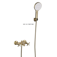 Chrome Single Handle Brass Tap Modern Wall Mounted Bathroom Shower Faucet with High Pressure Water Saving Hand Head