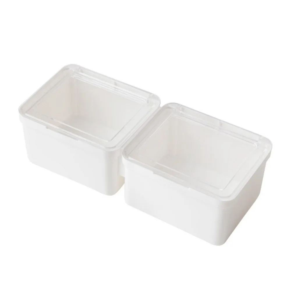 

Flip Cover Double-Open Storage Box Waterproof Plastic Office Drawer Storage Box with Lid Dust-proof Laundry Beads Storage Box