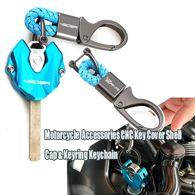 

Moto Accessories CNC Key Cover Case Shell For CFMOTO 450CLC 675SR-R 450SR 450CL 450SR 675SRR 2022 2023 2024+ KeyChain Keyring