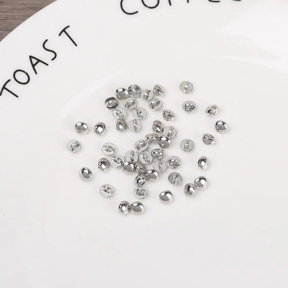 50pcs 5 Colors DIY Shoes Sewing Accessories  Ultra-small Buckle Belt Buckles 1/6 Dolls Clothing Solid Round Buttons