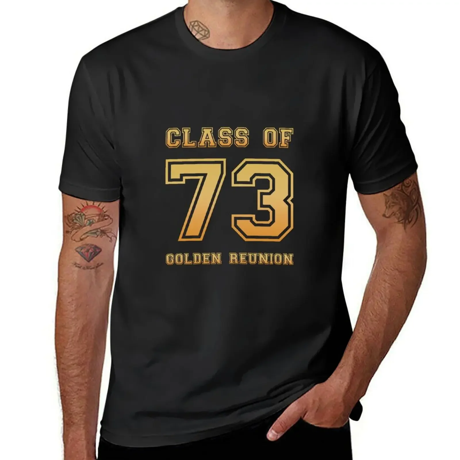 Class of 73 1973 class reunion 50th golden reunion T-Shirt summer tops oversized graphic tee shirt mens clothing