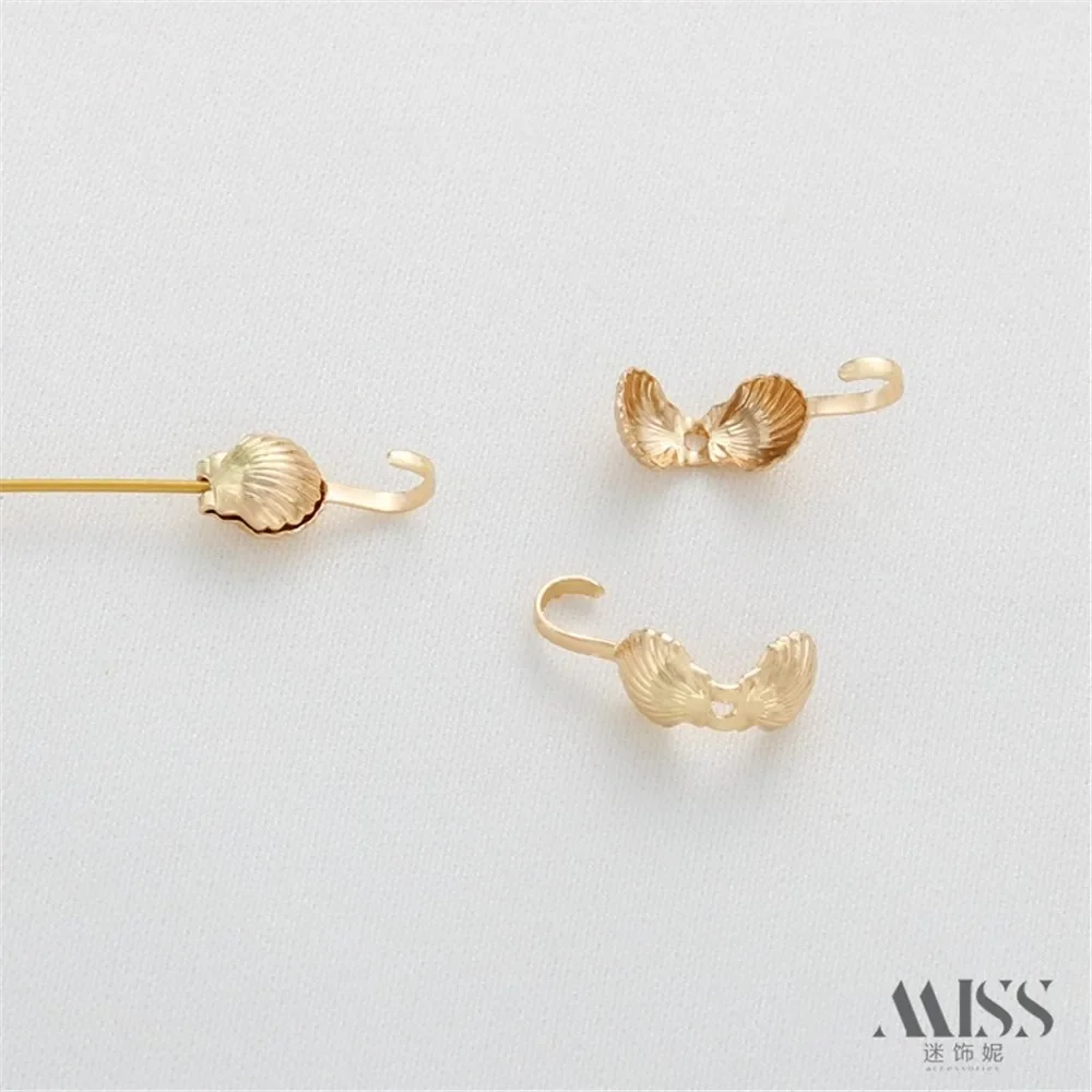 14K Gold Heart Shell Pentagram Bag Buckle Hook Buckle Closing Buckle Connection Buckle DIY Jewelry Accessories