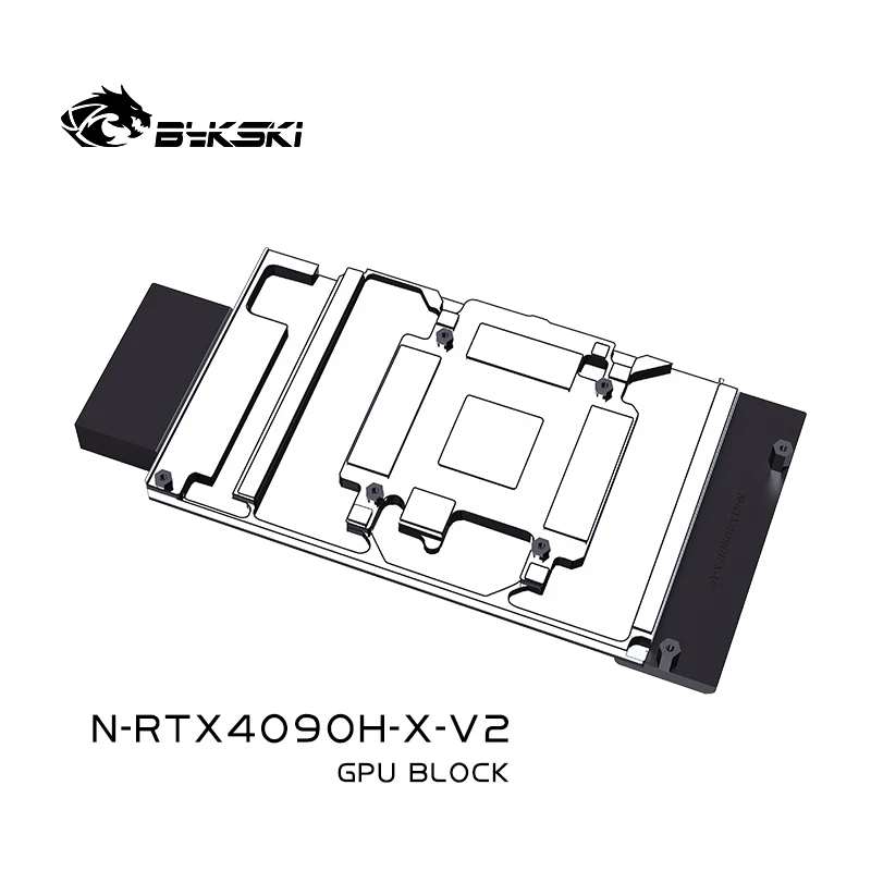 Bykski N-RTX4090H-X-V2 كتلة وحدة معالجة الرسومات المعدنية بالكامل لـ NVIDIA RTX 4090 الإصدار المرجعي/بطاقة الفيديو AIC لتبريد المياه/المبرد النحاسي