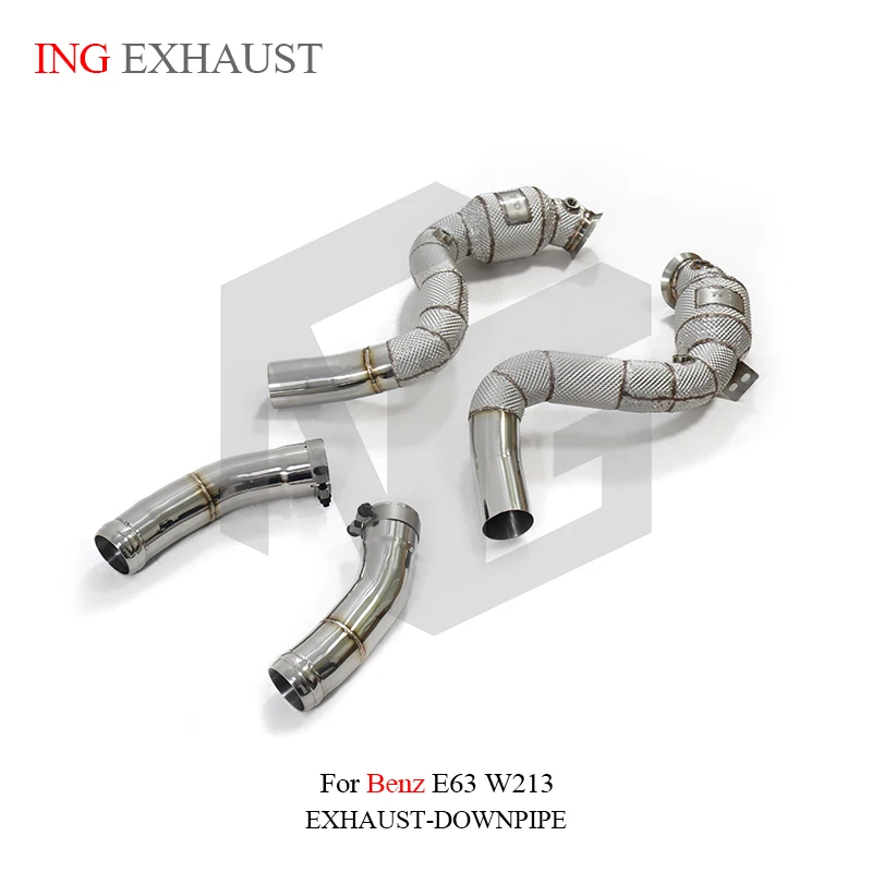 ING High Performance Cataly Downpipe for Mercedes BENZ E63 W213 6.2L Upgrade Engine Power Race Escape Tube Header Pipe Exhaust