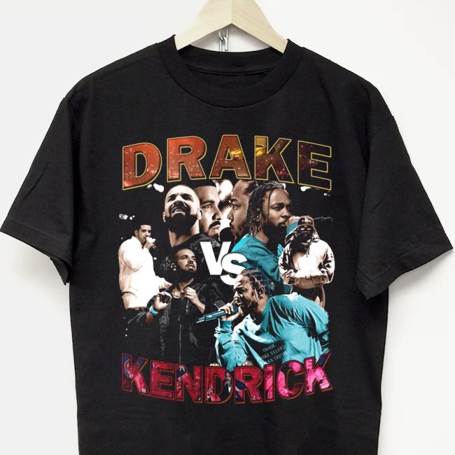 KENDRICK LAMAR VS DRAKE T-SHIRT vtg rap tee tupac kanye j cole y2k concert merch