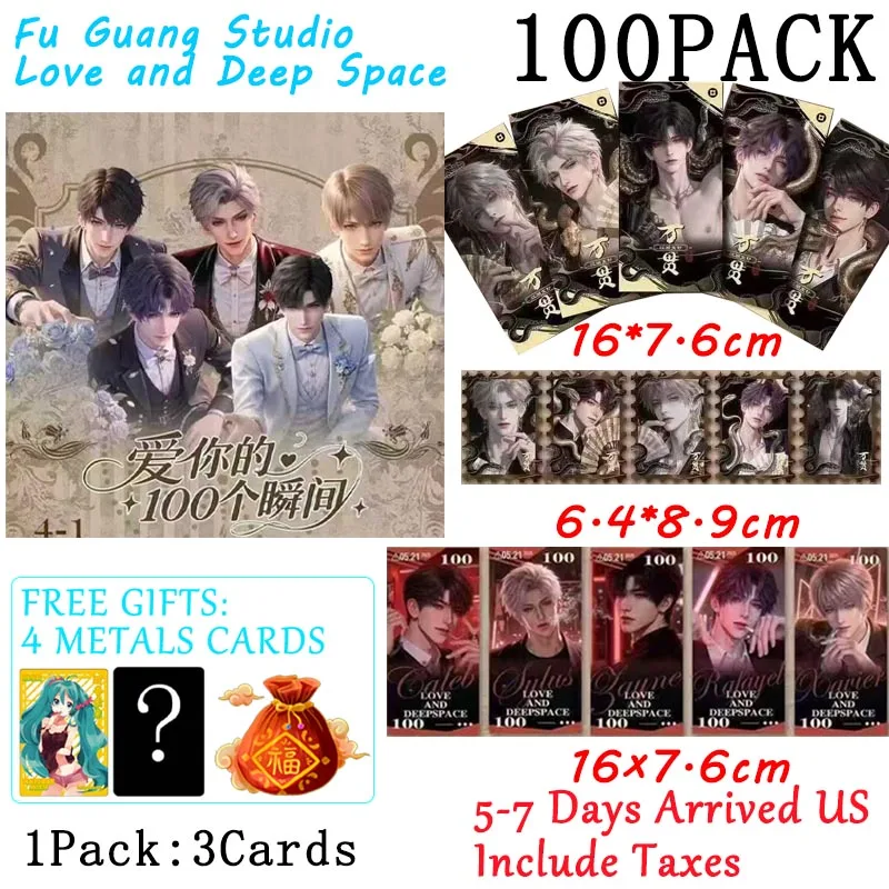 

Wholesales Love And Deep Space Love Collection box Fu Guang Studio Sexy Male God Abs Series Anime Playing Cards Party Games