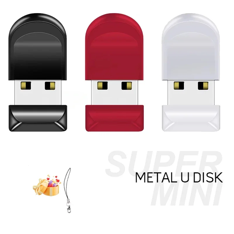 Super-Mini-USB-Flash-Laufwerke, 128 GB, tragbarer Kunststoff-Stick, 64 GB, echte Kapazität, Memory Stick, 32 GB, kostenloser Schlüsselanhänger-Stick, 16 GB