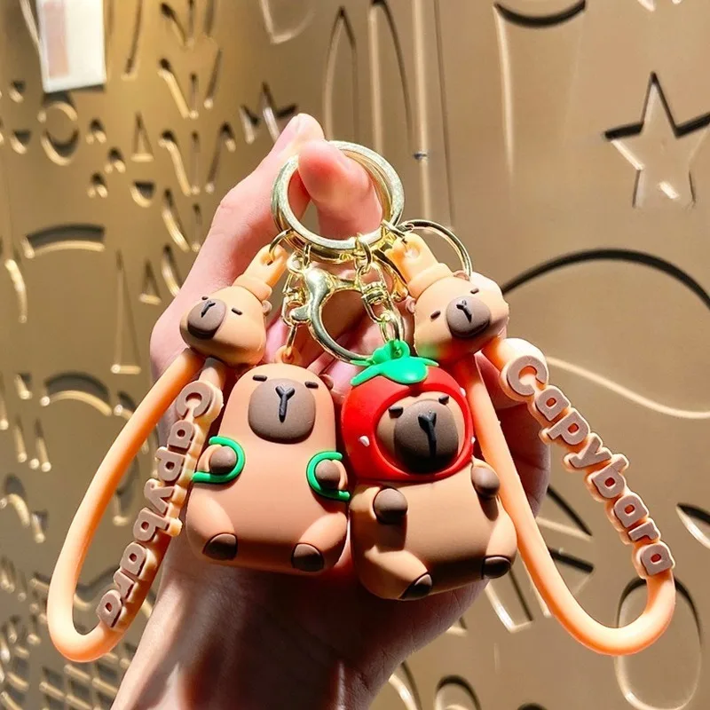 

Cute Capybara Keychain Backpack Hanging Decorations - Funny Animal Accessories with Design Creative Gift for Kids & Friends