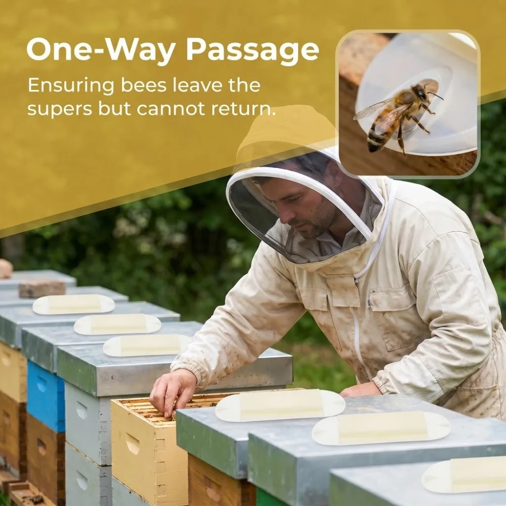 4Pcs Clever Design Plastic Bee Escape Equipment Eco-Friendly Beehive Door Beehive Nest Door Honey Production