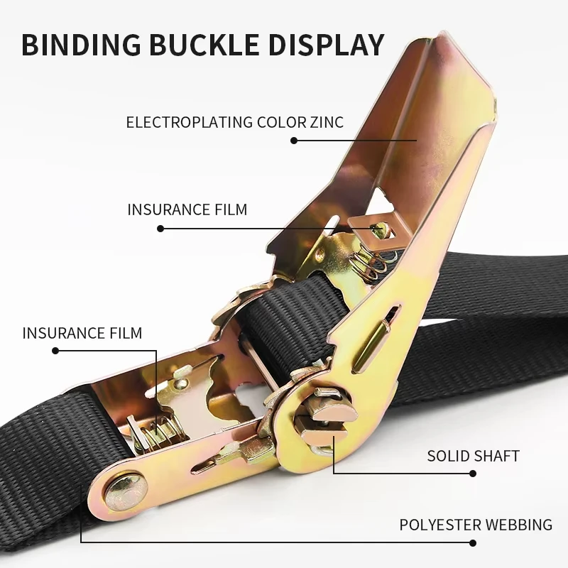 Truck Binding Strap Tightener Small Ratchet Tightener Self-Locking Rope Tightener Cargo Packing And Fixing Strap Airplane Strap