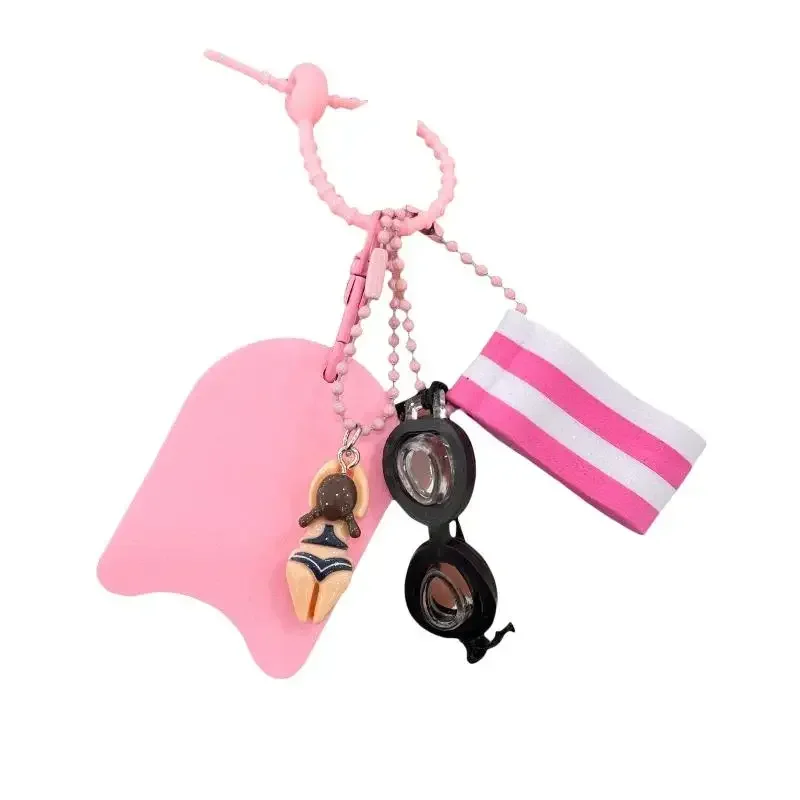 Niedlicher Schlüsselanhänger mit Schwimmthema, Mini-Schwimmbrille, Kickboard, Schwimmer-Anhänger, Strandtaschen-Dekoration, Geschenk für Schwimmer und Sportliebhaber – Detail 6