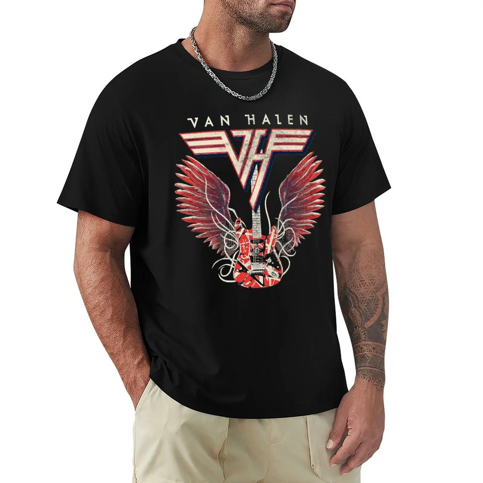 eddie van guitar T-Shirt High Elasticity Sports T-Shirt