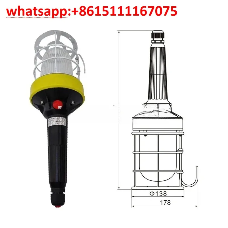 BSX 24V 36V 18W Handheld Explosion Proof LED Lamp Portable Hook Light For Marine Warehouse Maintenance