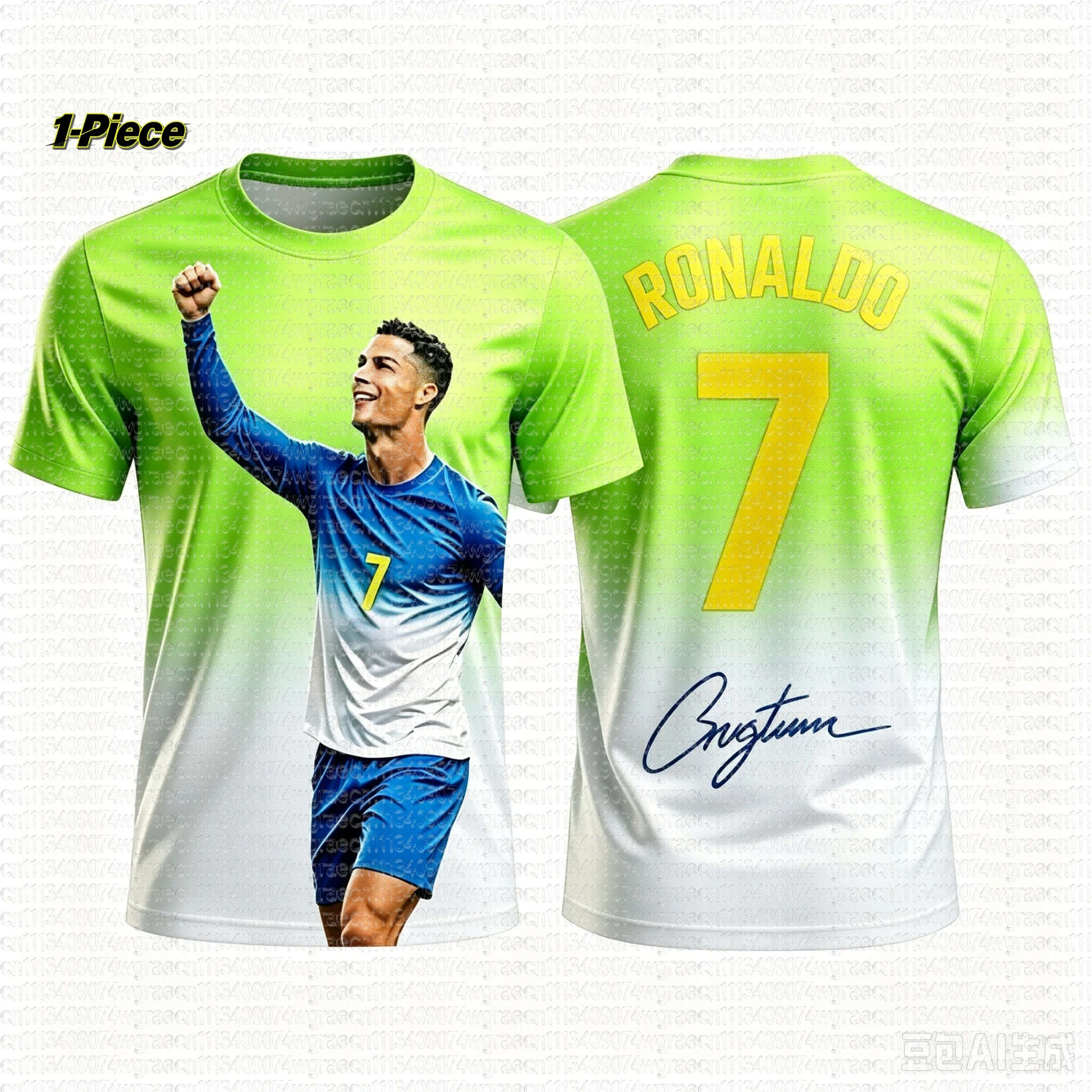2026 Spezial Ronaldo # 7 Fan Fußballtrikot-Set mit Shorts für Damen, Herren und Kinder, Portugal-Fan-Shirt und Shorts, 2-teiliges Sommer-Set – Detail 5