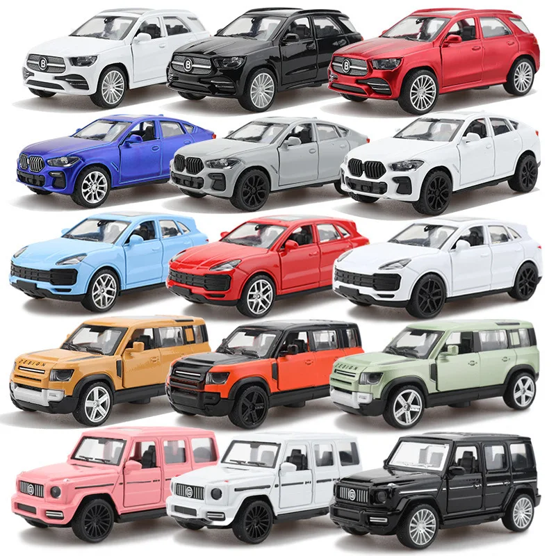 Modèle de voiture de course de sport en alliage moulé sous pression pour enfants, échelle aléatoire 1:64, métal et ABS, simulation SUV, ventes de jouets pour garçons, 1PC