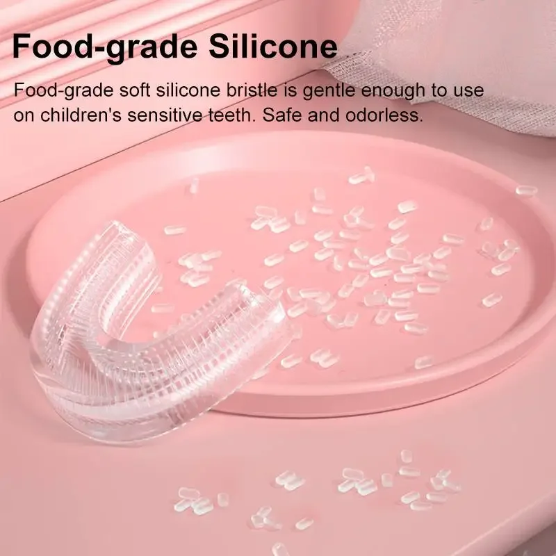 Spazzolino elettrico per bambini per bambini Smart 360 gradi di pulizia U silicone USB spazzolino da denti ad ultrasuoni automatico per denti