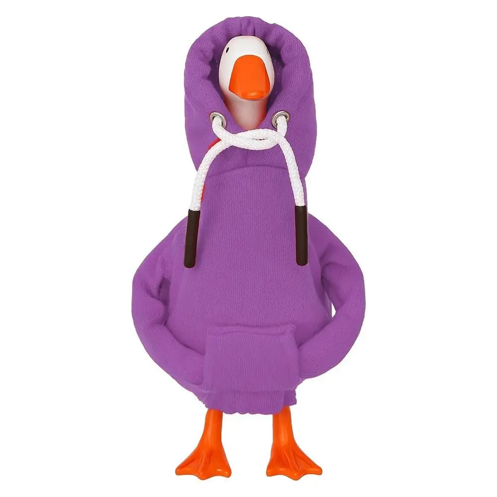 5 Inch Goose Outfits Red Hoodies Soft Solid Color Mini Porch Goose Hoodies Desk Goose Outfits Clothes for Table Decoration