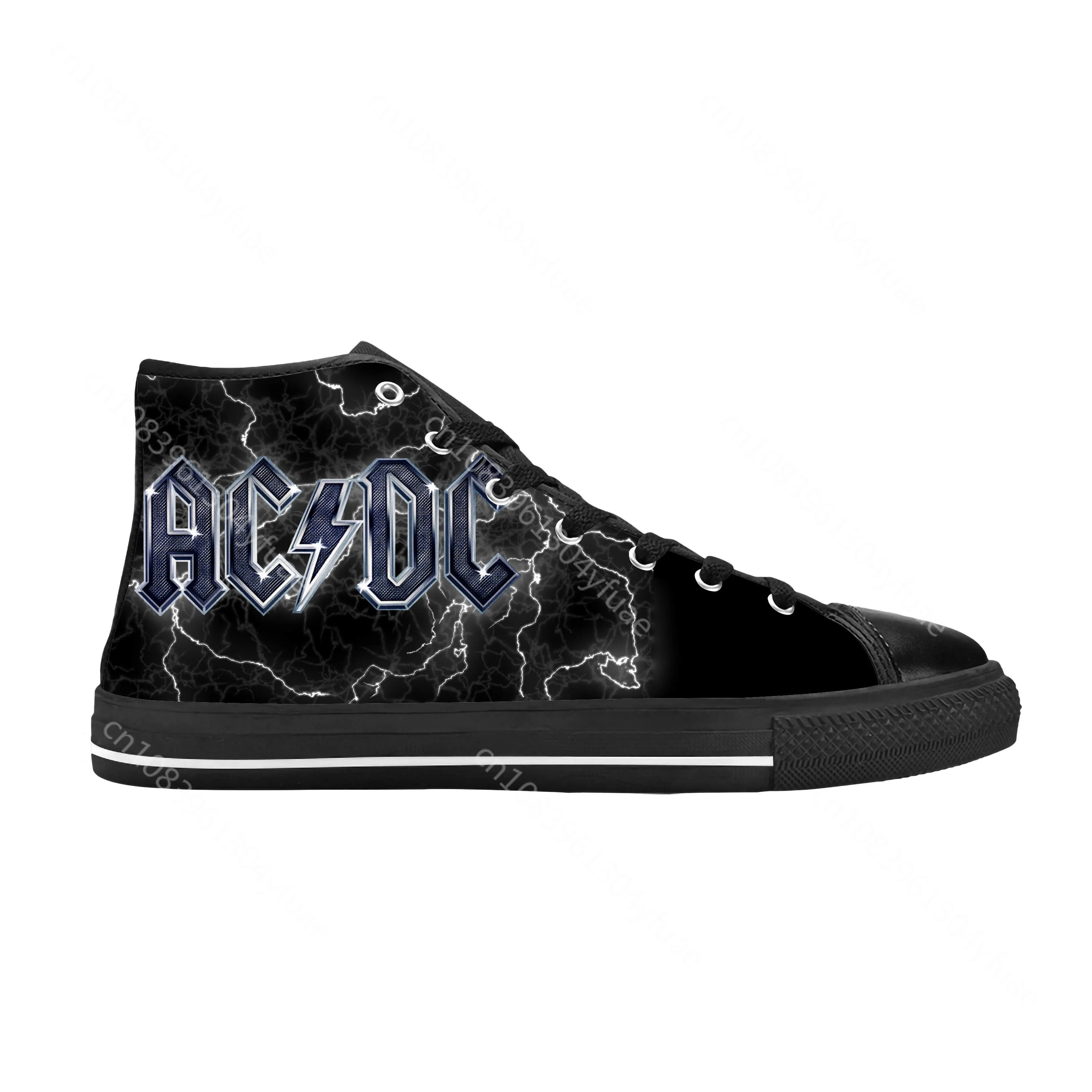 Hot Dcs Hard Blues Heavy Metal Rock Band Ac Acdcs scarpe di stoffa Casual High Top confortevole traspirante stampa 3D uomo donna