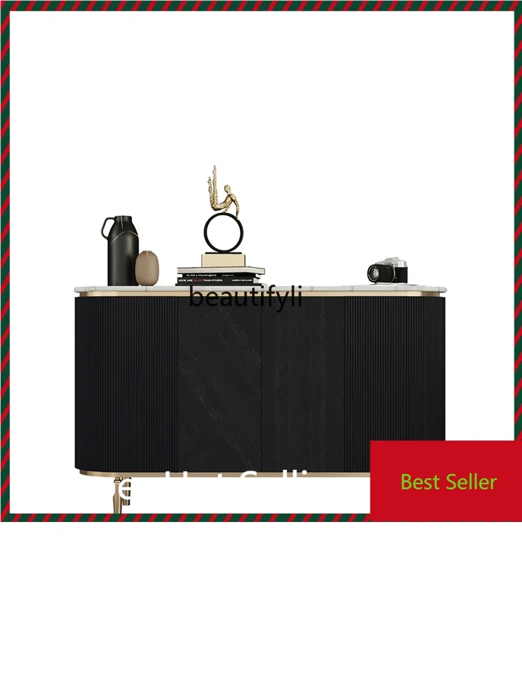 

M71 Affordable Luxury Style Household Entrance Cabinet Household Storage Curio Cabinet Living Room Marble Sideboard Cabinet