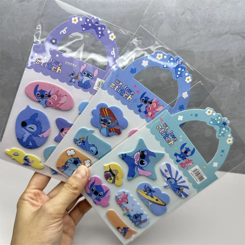 12/48pcs Disney Stitch portable sticky notes anime cute Lilo and Stitch N times stickers student key mark index sticker gift