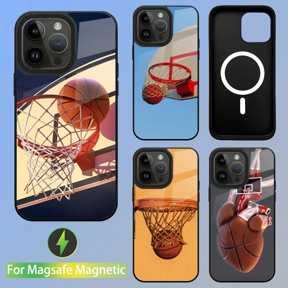 

Basketball Basket Sports Phone Case For iPhone 15,14,13,12,11,Plus,Pro,Max Mini Magsafe Magnetic Wireless Charging