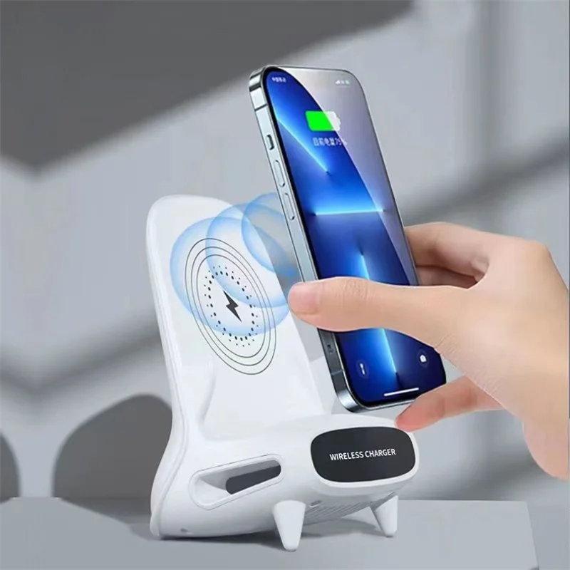 3-in-1 Mount Wireless Charging Car Phone Bracket 360 Rotatable Head, Durable Structure Avoid Scratching Dashboard Surface
