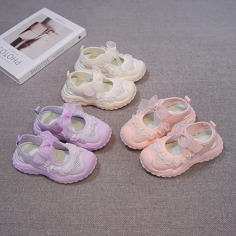 Girls Sports Sandals Mesh Breathable Children Casual Shoes Soft Bottom 2026 Summer New Kids Princess Fashion Shoes Colorful