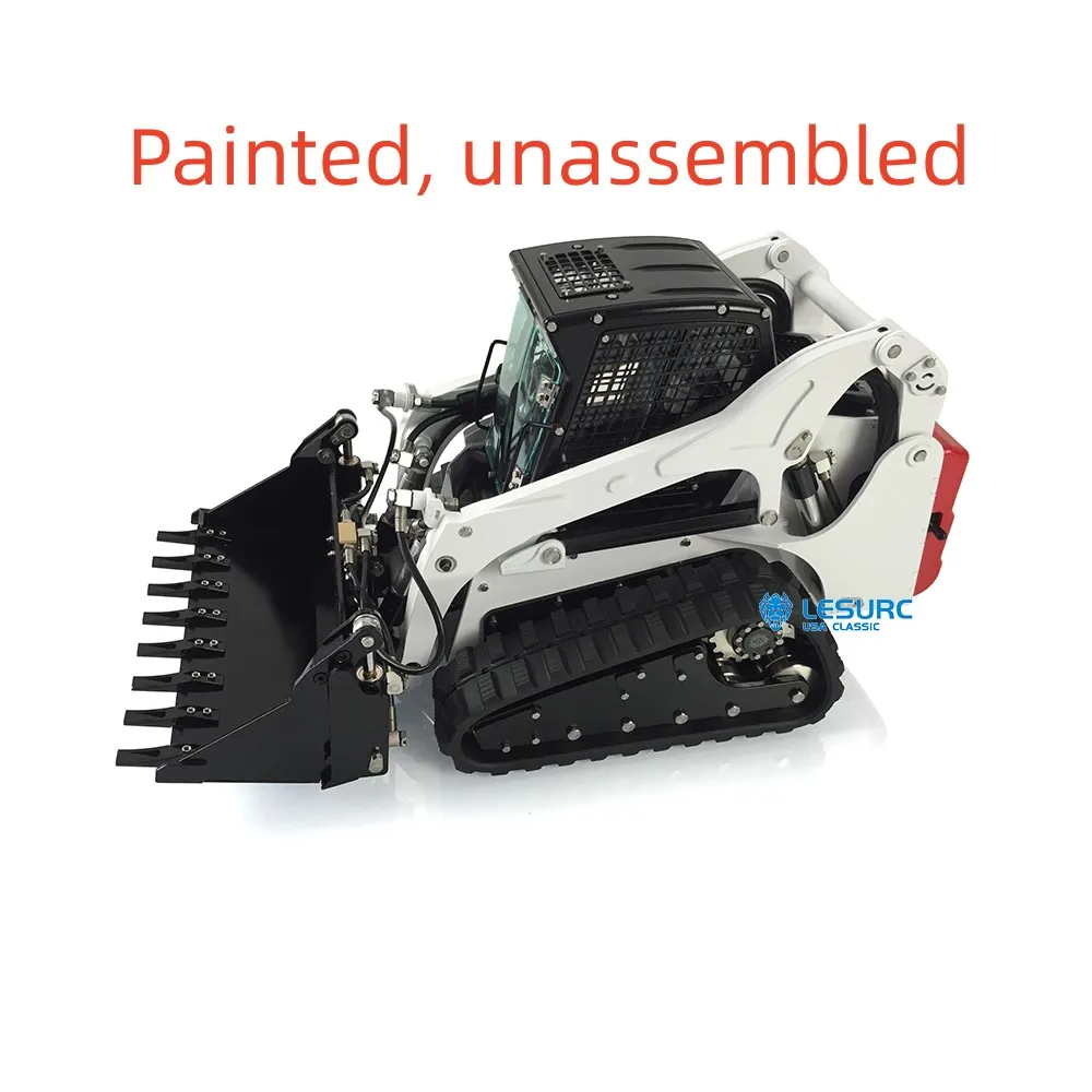 LESU 1/14 المعادن RC محمل هيدروليكي الزاحف Skid-Steer Aoue LT5 لتقوم بها بنفسك شاحنة التحكم عن بعد سيارة نموذج أضواء اللعب في الهواء الطلق