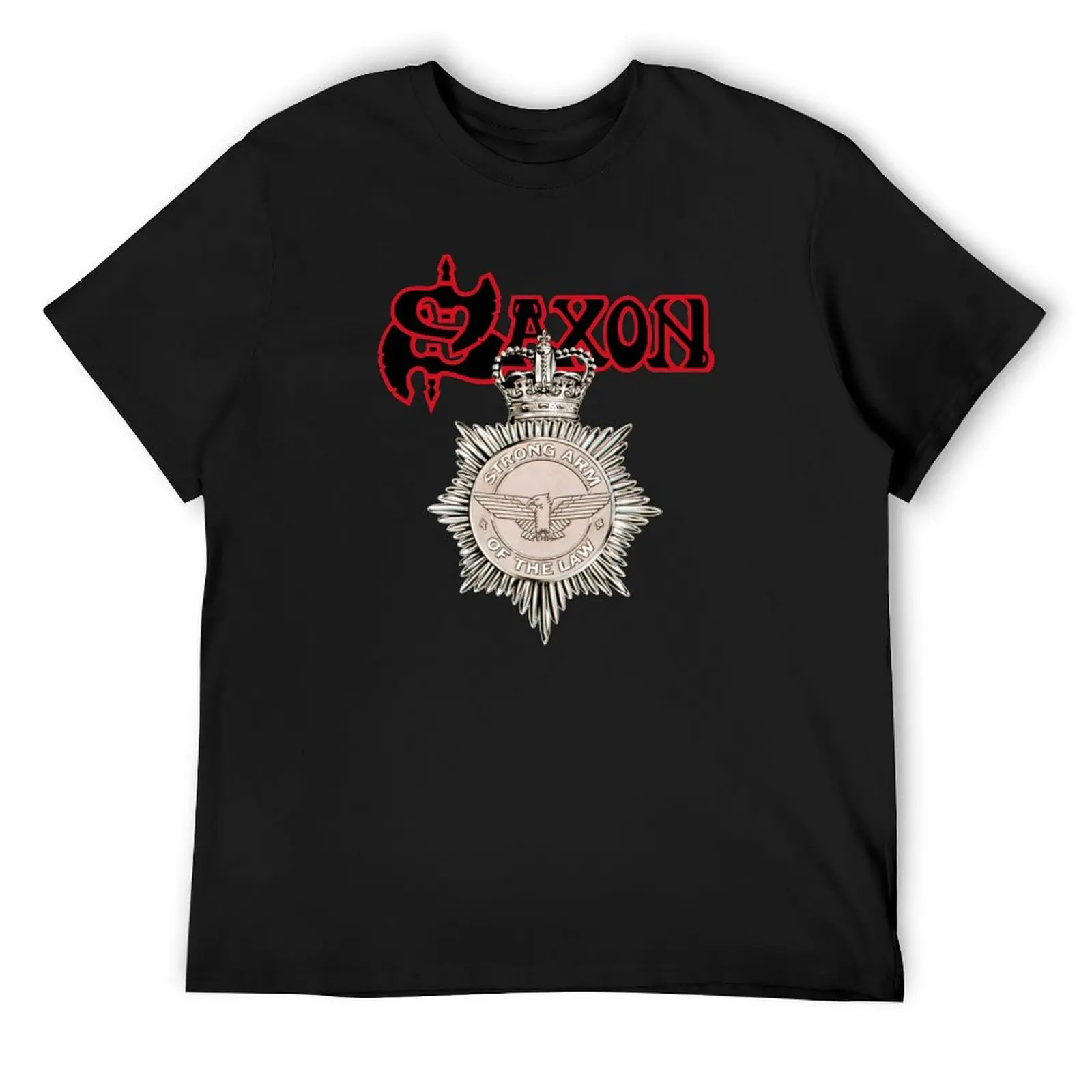 Saxon: Strong Arm Of The Law T-Shirt man clothes graphic shirts vintage t shirts new edition mens designer t shirt