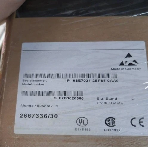 

Совершенно новый оригинальный модуль питания 6SE7031-2EP85-0AA0 6SE7031 2EP85 0AA0. Быстрая доставка.