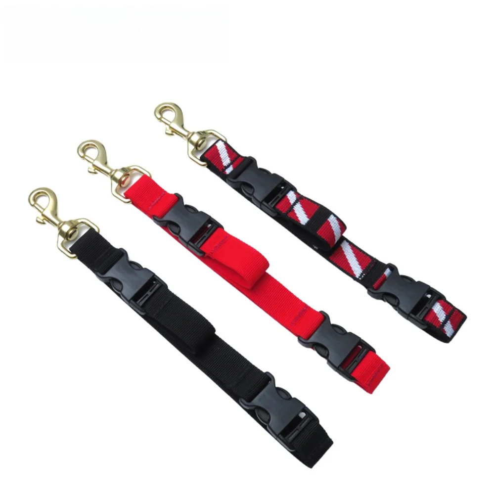 Heavy Duty Diving Fins/Mask Lanyard With Nylon Webbing Quick Release Buckle Swivel Hook  For BCD Side Mount For Dive Accessories