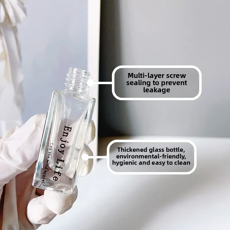 5/10ML kwadratowe butelki z rozpylaczem perfum przenośne grube szklane fiolki próbnik Atomizer pusty podróżny pojemnik na kosmetyki w płynie wielokrotnego napełniania