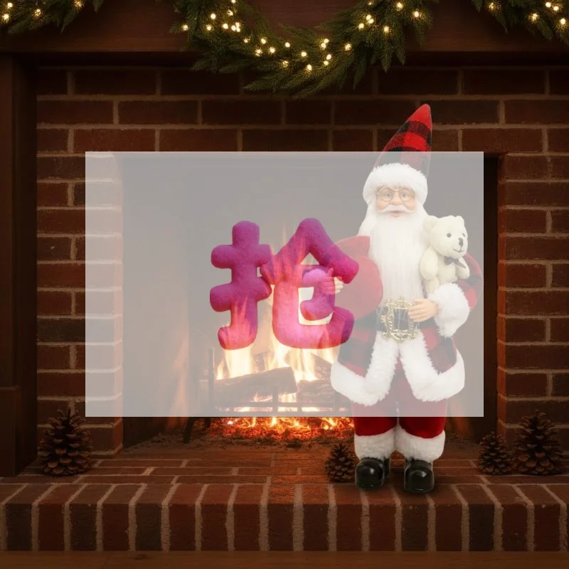 New Fine Santa Claus Standing Figurine Christmas Decoration For Window Display Home Ornament