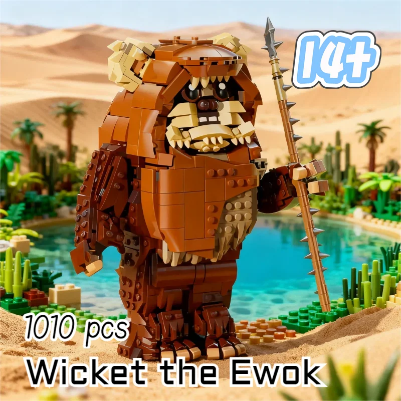 1010 Uds. Star Battle Wicket el guerrero de la selva Ewok Sentinel Wars 75430 bloques de construcción rompecabezas modelo juguetes cumpleaños regalo de Navidad