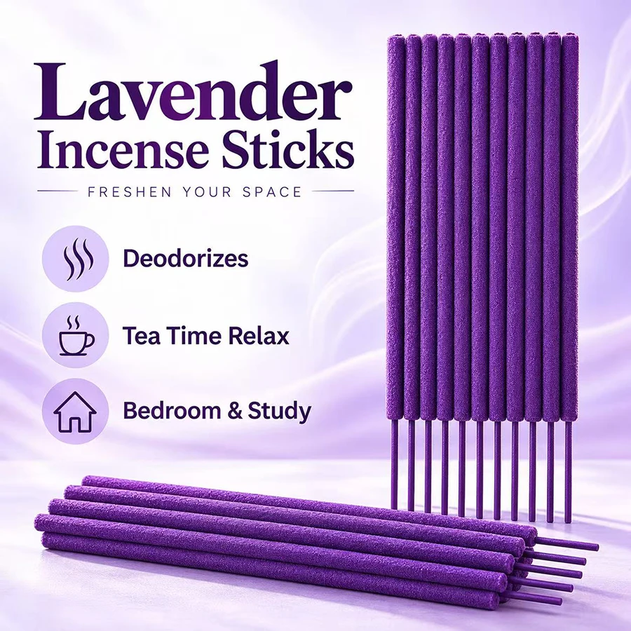 Upgraded Coarse Fragrance Stick - Strong and Long-Lasting Lavender Suitable for Outdoor/Indoor, yoga, meditation Perfect Fragran