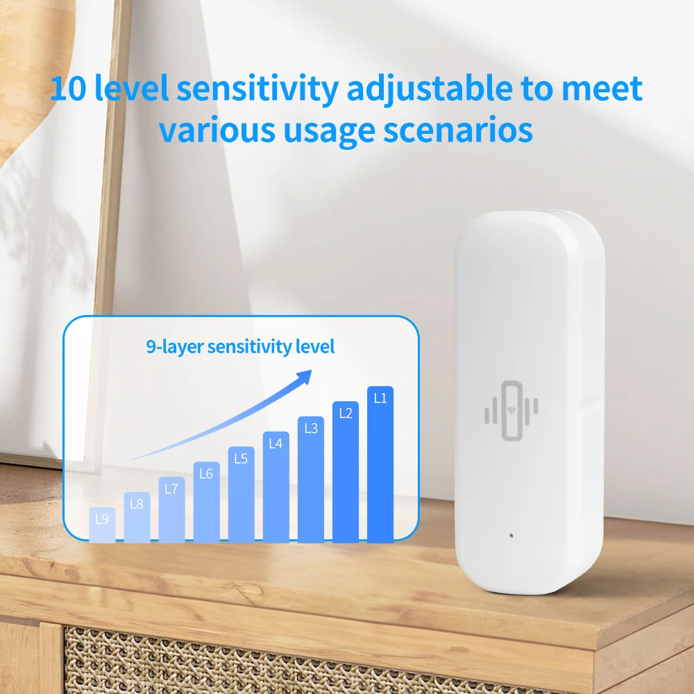 Tuya WiFi مستشعر الاهتزاز الذكي مراقبة في الوقت الحقيقي الحياة الذكية أمن الوطن APP التحكم Alexa Google Home