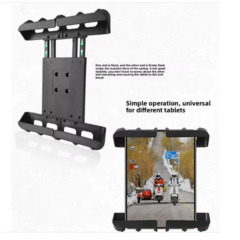 Three-proof Anti-shake Adjustable Spring Loaded Holder with 1"Or 1.5"ball Head for 9" to 12" Tablets