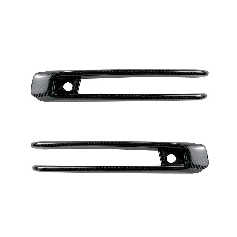 

New G Class G63 W463A Front Bumper Fog Light Strip Trim Dry Carbon Fiber Parts Air Intakes Decoration Glossy Black