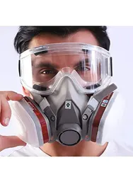 Maschera antigas tipo 6200 respiratore a spruzzo per verniciatura a mezza faccia industriale con occhiali protettivi filtro da lavoro di sicurezza sostituire