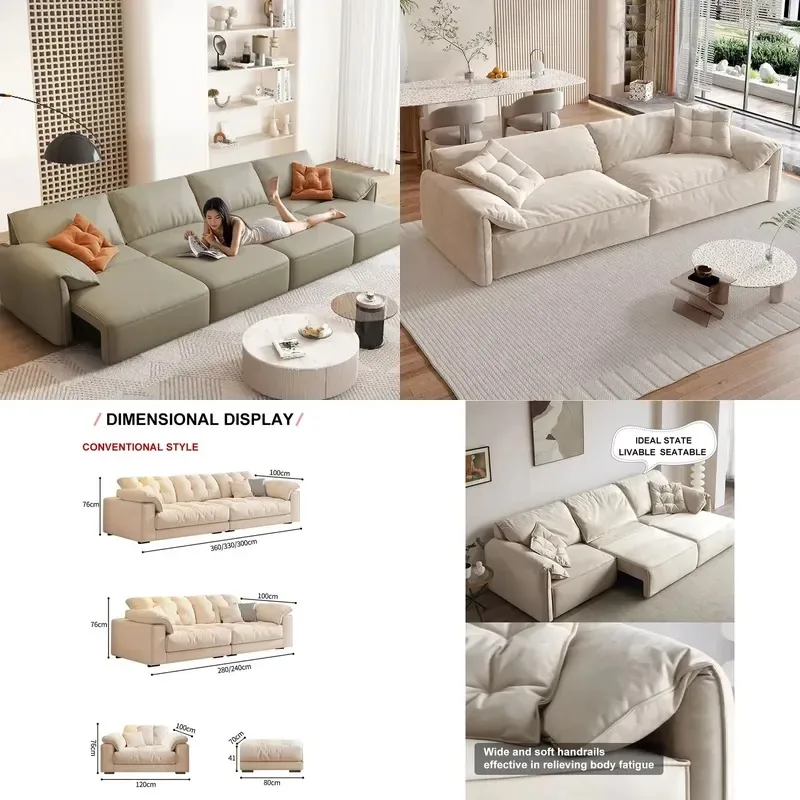 2025 new metal frame sofa bed pull-out bed modern minimalist style small apartment dual-purpose retractable sofa bed
