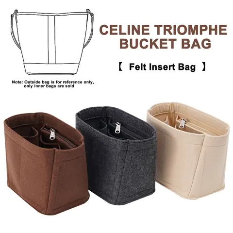 Triomphe Bucket 용 EverToner 펠트 삽입 가방 주최자 화장품 가방 핸드백 셰이퍼 가방 메이크업 여행 내부 지갑