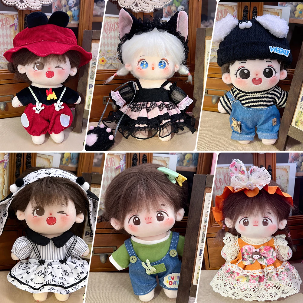 20cm Cotton Doll Dress Up Clothes Lolita Maid Dress Cute Fresh Princess Small Skirt