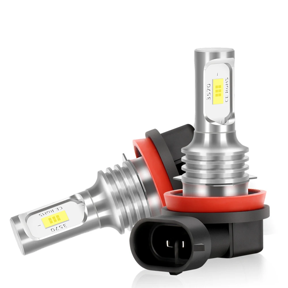 Ampoule de phare antibrouillard LED H11 Canbus, puissance élevée 60000LM, puces CSP, conception 1:1 