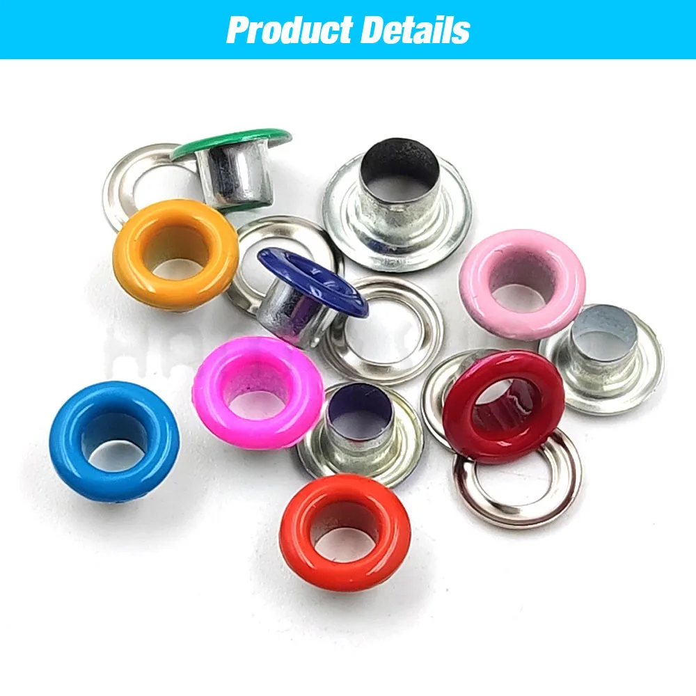 200 Sets Metall Öse Tülle Öse Mit Installieren Zange Set Ösen Tülle Werkzeug Für DIY Lederhandwerk Schuhe Gürtel Kappe Tasche Kleidung – Detail 5
