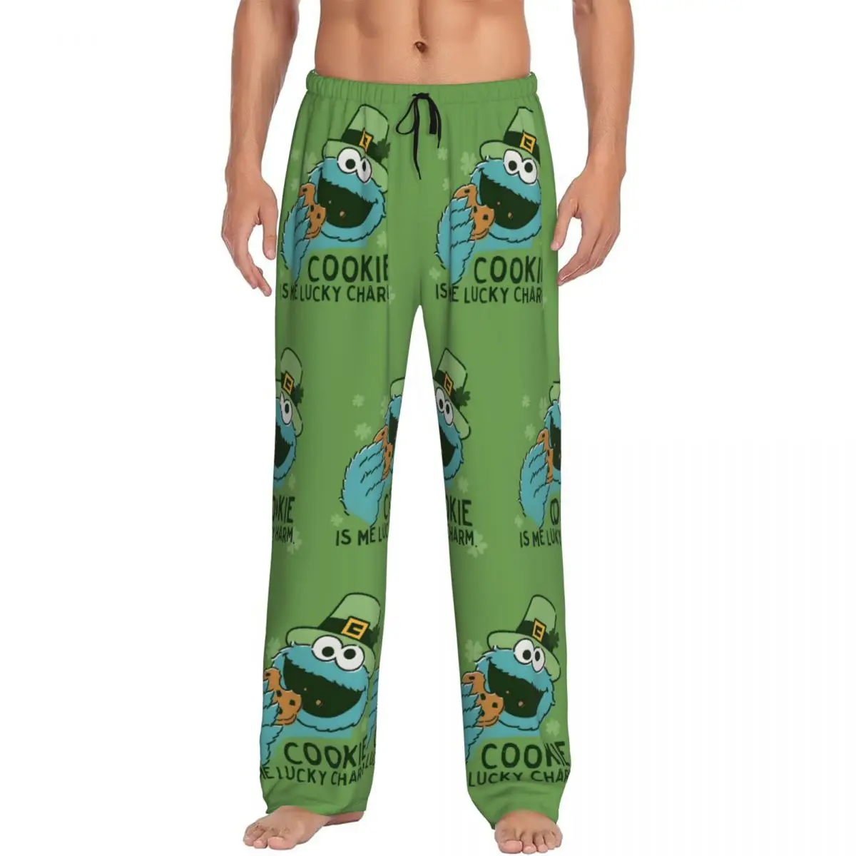 

Custom Print Cookie Monster Pajama Pants Men's Sleep Sleepwear Bottoms with Pockets