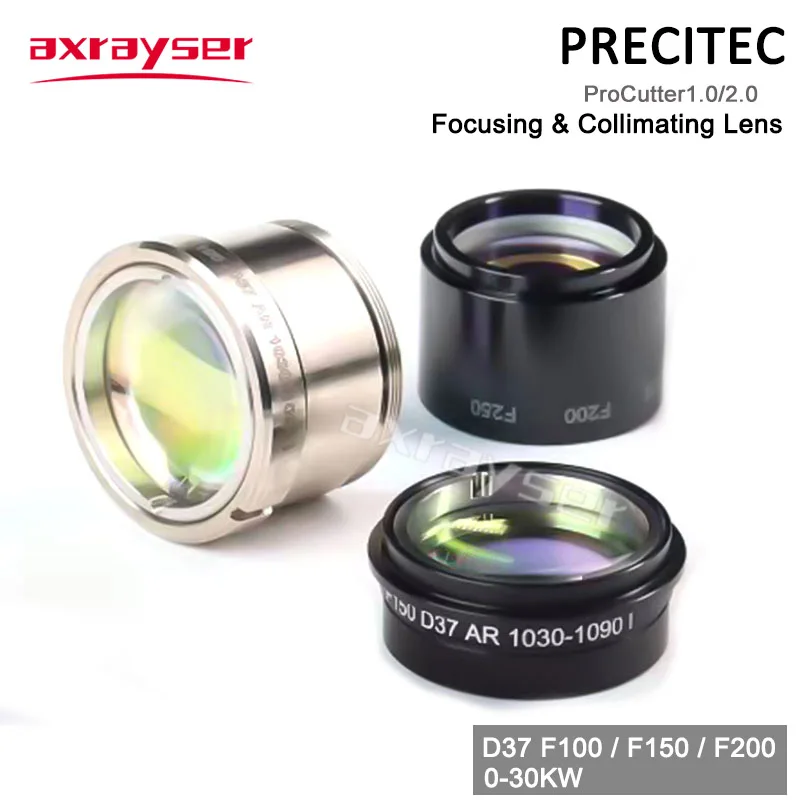 Precitec Focusing Lens with Holder ProCutter LightCutter HPSSL D30 D37 F100/150/200  AR 1030-1090 Fiber Laser Cutting Head Parts