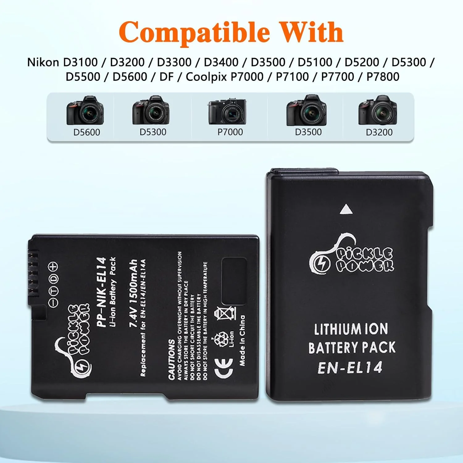 Pickle Power EN-EL14 Battery and Dual Charger