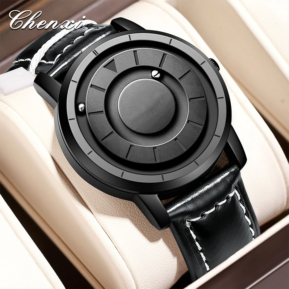 CHENXI Quartz Man Watch Creative Steel Ball Magnetic Levitation Metal Men Watches Solid Steel Band Wristwatch Male New